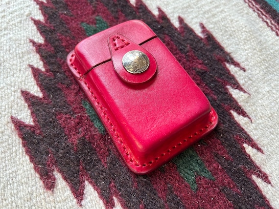 Leather Cigarette Case W/ Belt Clip- Cigarette Holder - Customizable