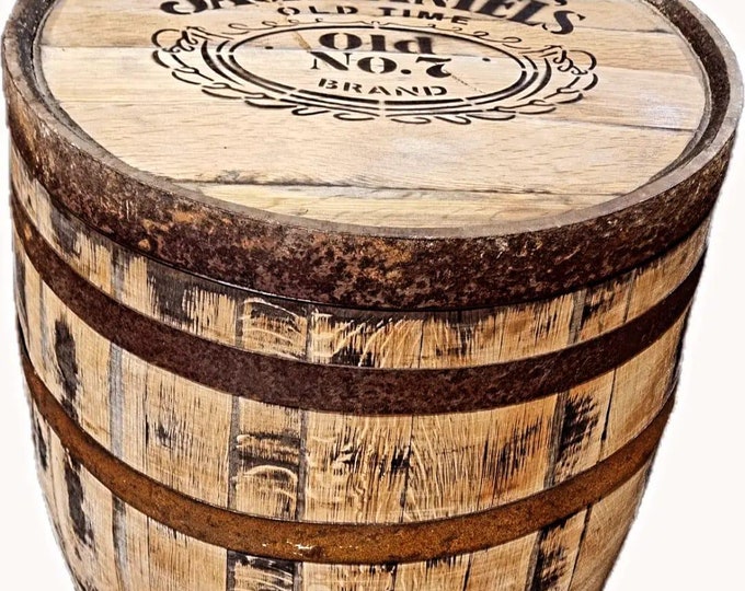 Rustic Bourbon Barrel Cask Handcrafted Drinks Cabinet / Home Bar / Man Cave