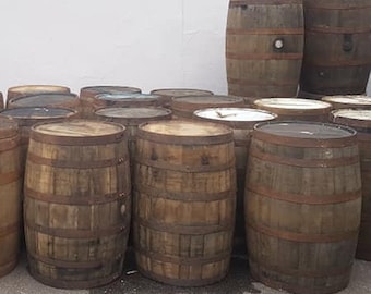 2 x WHISKY OAK BARREL - 40 Gallon Wooden Keg Barrels Cider Pub Table Whisky Cask