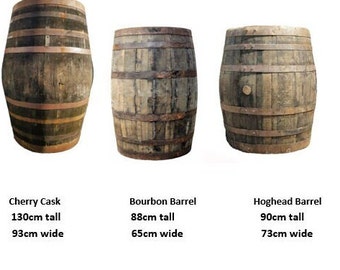 WHISKEY OAK BARREL Wooden Keg Barrels Cider Pub Table Whisky Cask