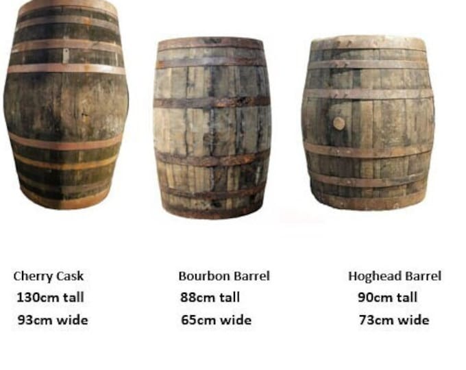 Reclaimed  Rustic Solid Oak Wooden Whisky Barrels | Cask | Keg | Storage