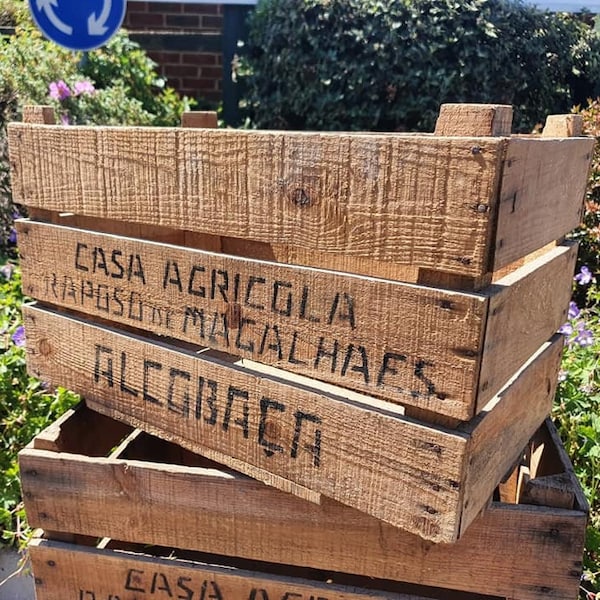 Slatted Vintage apple bushel fruit box crate  - Very rare and limited number left in stock