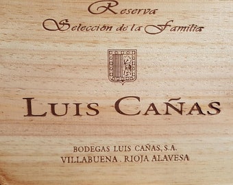 Luis Cañas Reserva Rioja - Traditional SPANISH WOODEN WINE  Box  / Crate / Storage unit (6 bottle size)