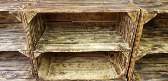 10 x BURNTWOOD WOODEN SHOE RACK HANDMADE VINTAGE COTTAGE 