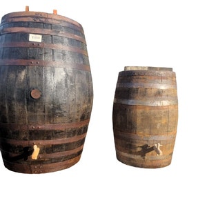 Fertiges Whiskyfasswasserfass Regenwasser - Whiskyfass aus Holz - 2 Größen