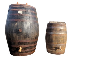 Ready Made Whisky Barrel water butt Rain water - Wooden Whiskey Cask - 2 Sizes