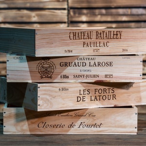 Ideal Crafts Display Box / Organiser - 1 x Half Sized Traditional Flat  / Tray FRENCH WOODEN WINE  Box  / Crate / Storage unit -