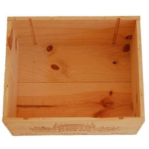 6 BOTTIGLIA dimensione francese in legno cassa di Vino Scatola Cesto Di Stoccaggio Contrassegnato secondi