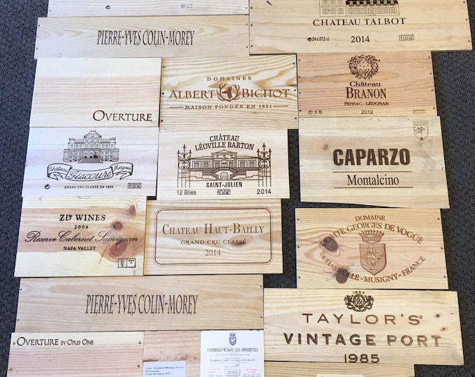 Assorted & Branded Wine Crate Panels (Wood Wine Box) Sides / Ends / Tops