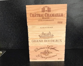 3 pack of 6 bottle size over-runs -Traditional FRENCH WOODEN WINE  Box  / Crate / Storage unit (pack 2)