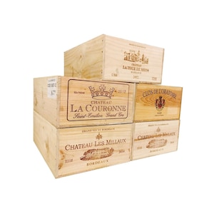 12 Flaschen Kiste Größe - Traditionelle FRANZÖSISCHE WEINKARTE / Aufbewahrungseinheit aus Holz - Ideal für Pflanzgefäße und im Gewächshaus