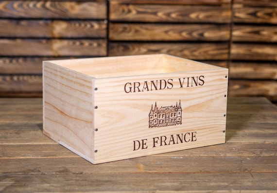 Wooden Wine Box / Crate. 6 Bottle Size. French, Genuine, Hamper