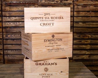 3 Pack - Genuine Wooden Port Bottle Boxes - upcycle, project, Christmas, gift, hamper, DIY