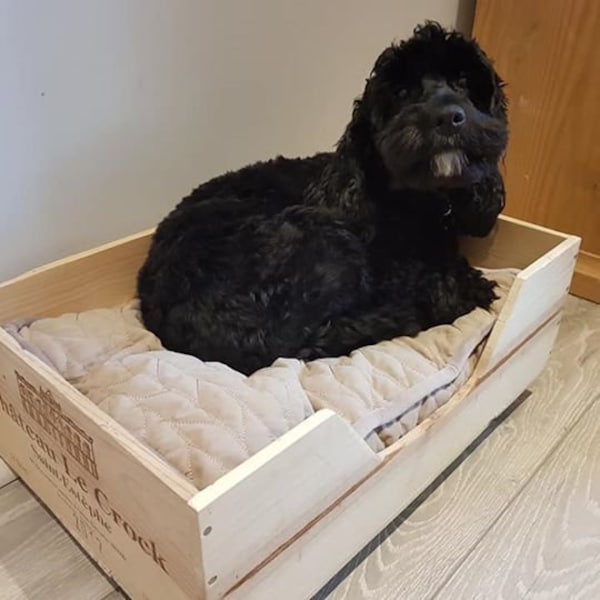 Wooden Dog Bed Etsy UK