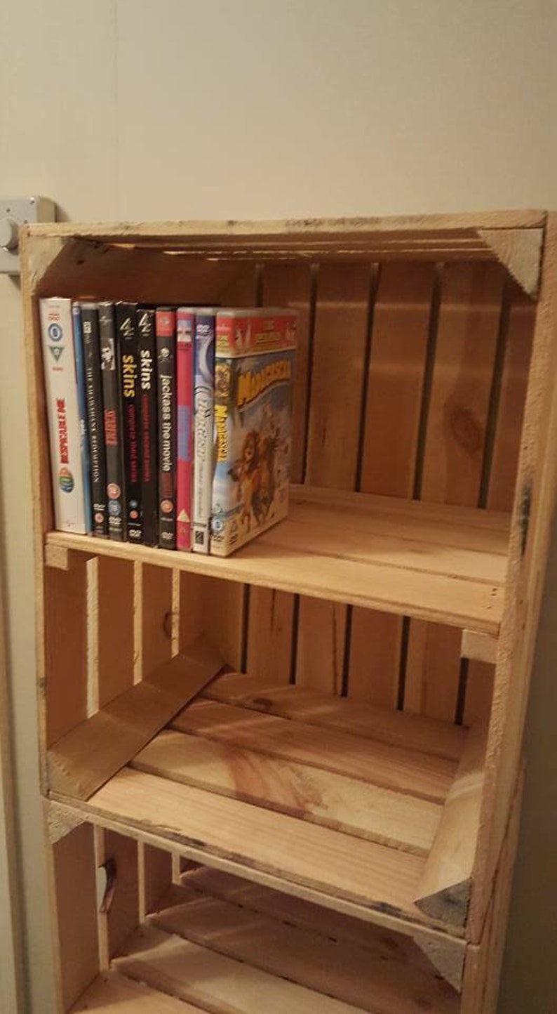 New Handmade Fruit Crate With Shelf Wooden Apple Crates Etsy