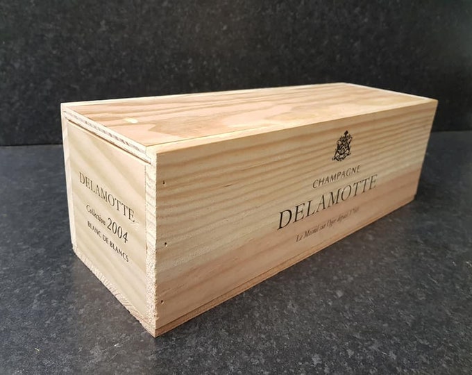 Single Bottle Size - Champagne  / Wine Box with lid - Ideal Craft box / Tidy