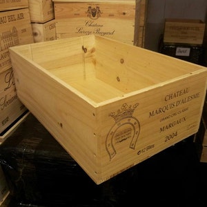 Pack of 3 - 12 Bottle size -  Traditional FRENCH  WOODEN WINE  Box  / Crate / Storage unit