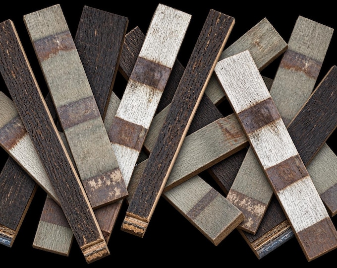 HALF WINE & WHISKEY Barrel Reclaimed Staves Vintage Arts Craft Woodworking / Meat smoking wood