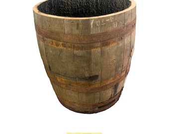 Vaso A Mezza Botte Vintage In Plastica – Decoro Per Giardino E Interni, Marrone