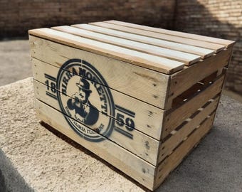 BIRRA MORETTI BEER Lager Branded Rustic Retro Wood Apple Crate Storage Box Chest Trunk For Man cave or She shed