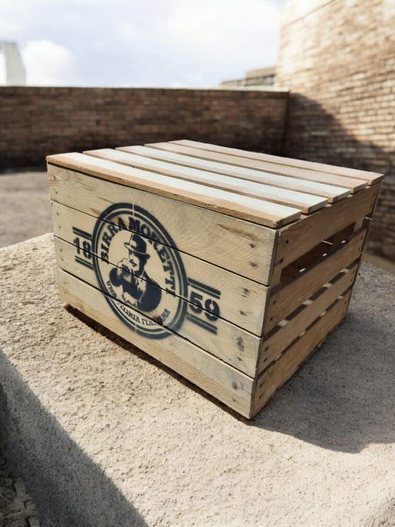 BIRRA MORETTI BIER Lager-Marken-rustikale Retro-Holz-Apfel-Kisten-Aufbewahrungsbox-Brustkoffer für Mannhöhle oder Sie-Schuppen