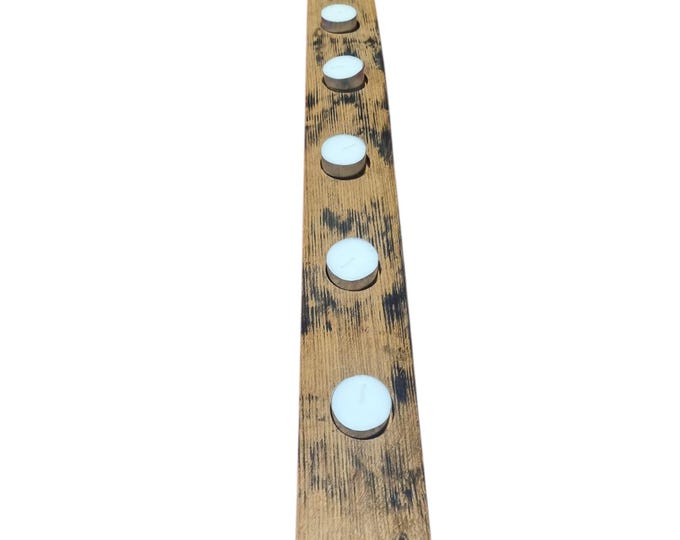 Large Barrel Stave Candle Holder - Tea Lights - Whisky & Wine Barrels