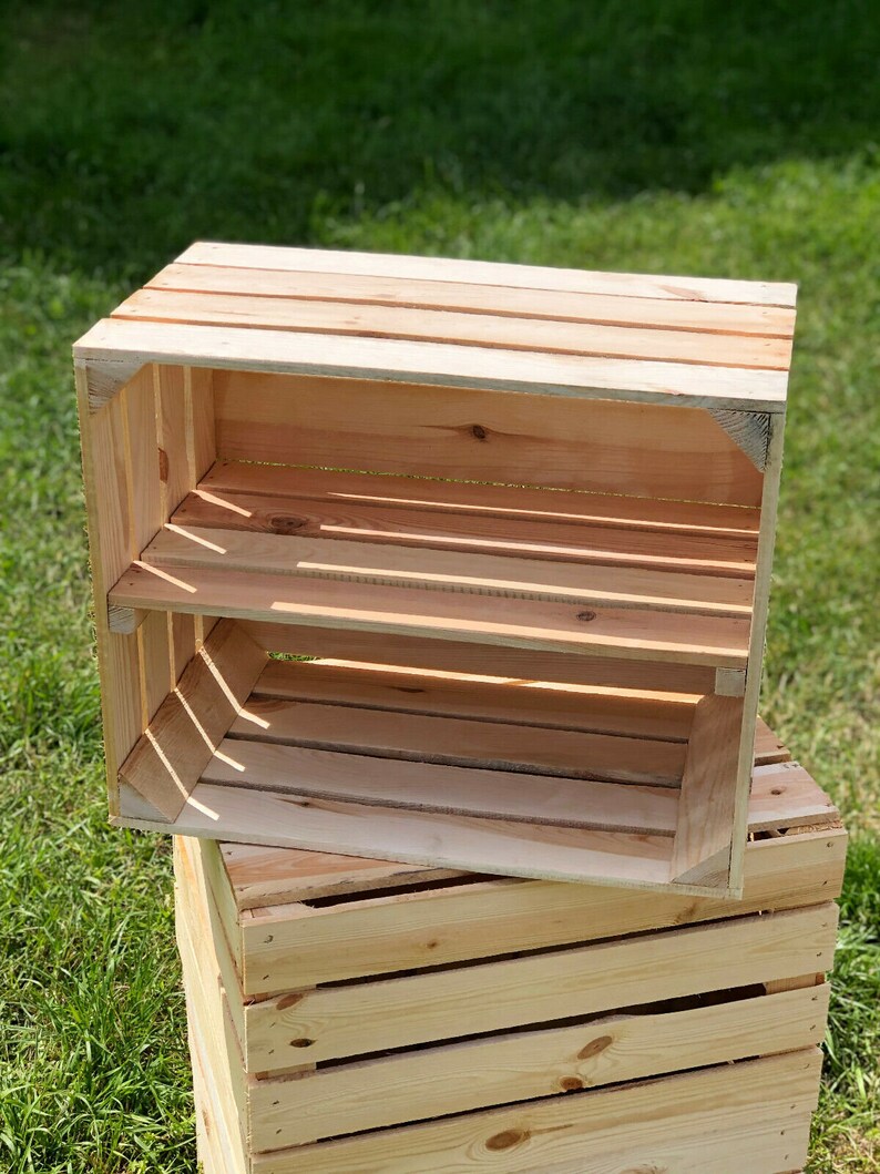 New Handmade Fruit Crate With Shelf Wooden Apple Crates Etsy UK
