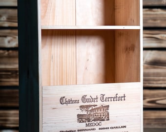 Reclaimed French Wooden Wine Box Bedside Table - Bespoke & Handmade