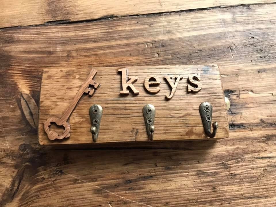 Whisky Barrel Key Hook
