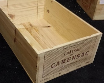 1 x 12 Bottle size -  Traditional FRENCH  WOODEN WINE  Box  / Crate / Storage unit - Christmas Hamper, Gift idea