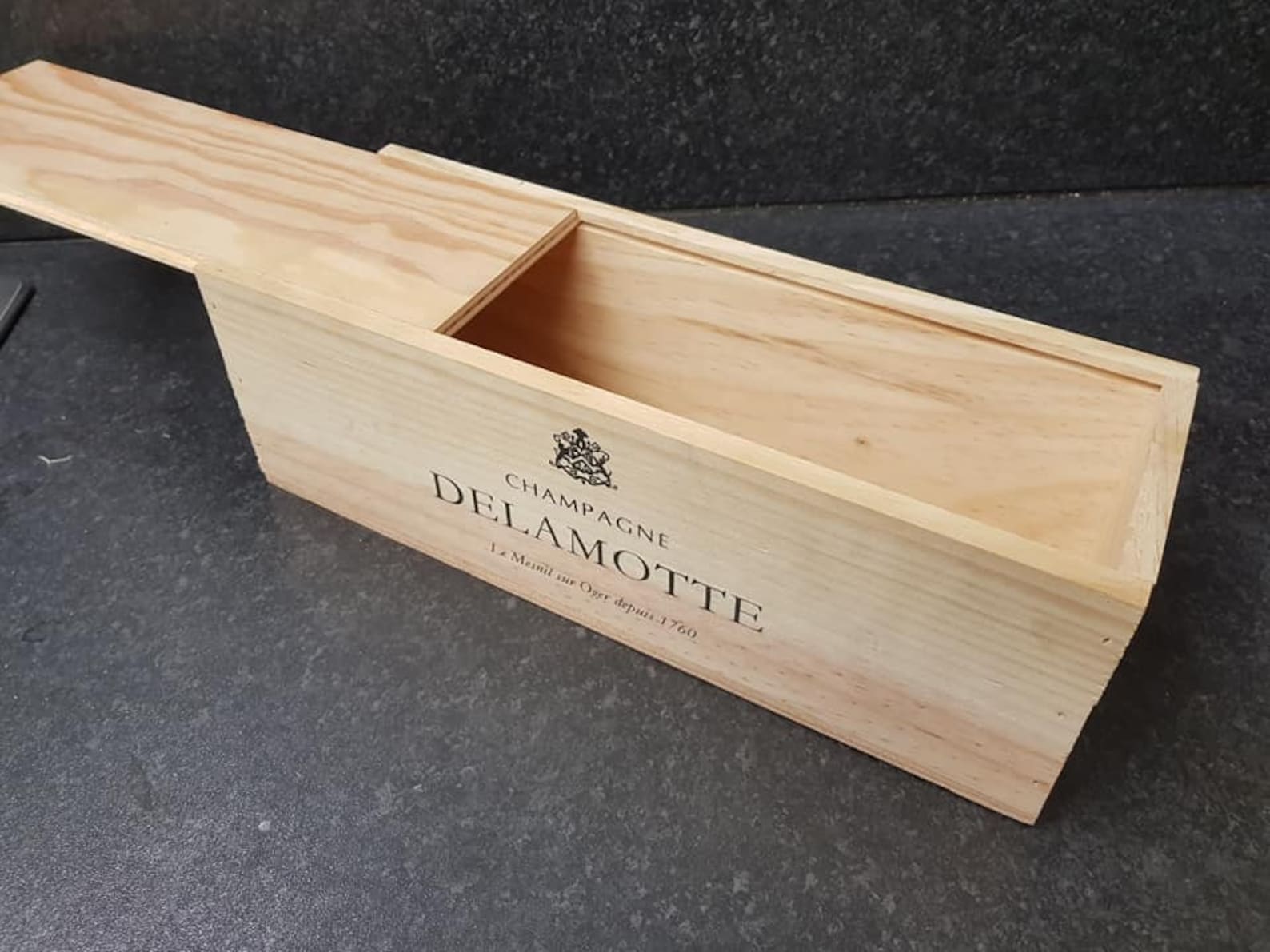 Single Bottle Size Champagne / Wine Box With Lid Ideal Etsy