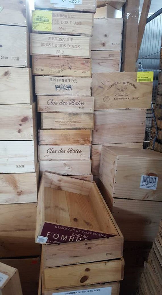 3 x Französische Weinkisten Aus holzkisten Aufbewahrungs-Lösungen schränkt  shabby chic Champange / Port Boxes - .de