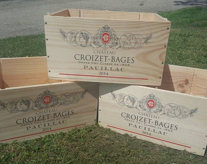 Traditional FRENCH WOODEN WINE  Box  / Crate / Storage unit (6 bottle size)