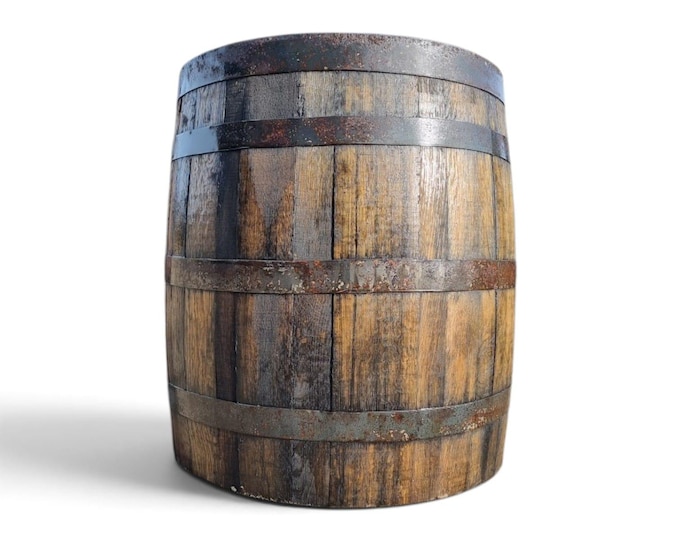 TALL Oak Whiskey Barrel Stand - Sanded & Varnished Ideal Garden table, Coffee table , Side stand, Patio table, Drinks table