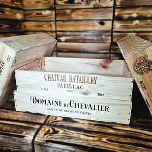5 x Fioriere per semi - Robuste scatole basse in legno per vino - riciclo creativo, progetto ecc.
