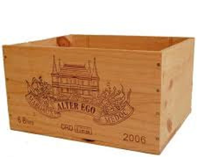 3 xFRENCH WINE BOXES Used wooden crates - Storage solutions hampers shabby chic