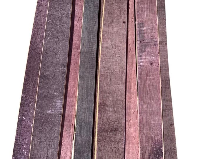 Solid Oak RED WINE Barrel STAVES -  Authentic Rustic wood, no charred staves