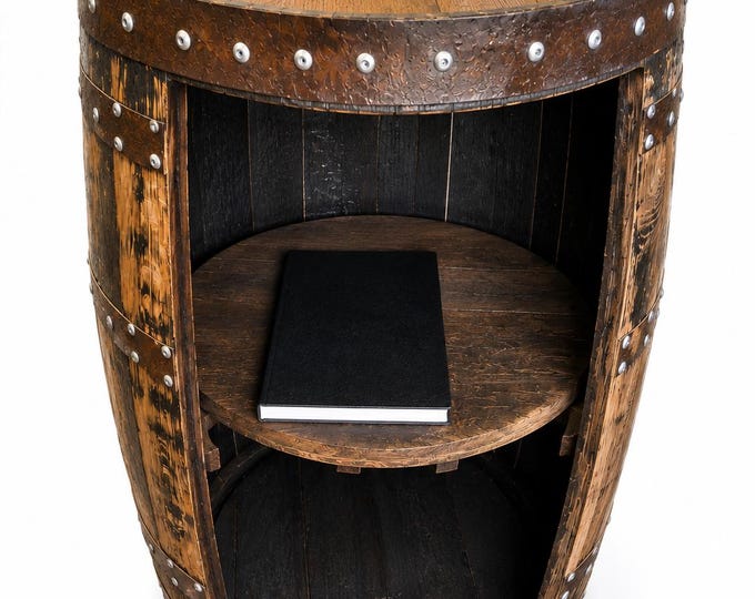 Portable Whisky Barrel Display Counter Farm Shop Bar Restaurant Retail POS Stand