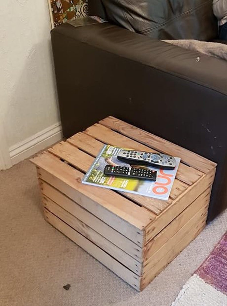 Vintage Wooden Apple Crate With Lid Ideal Toy Box Dog Toy Etsy