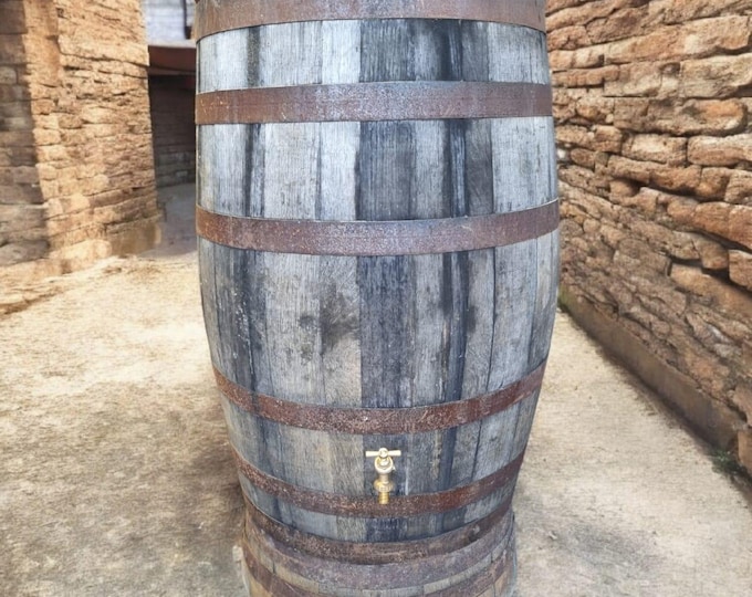 Barrel Garden Water Butt with Stand, lid & tap - Rain Saver / Container / Irrigiation / Garden