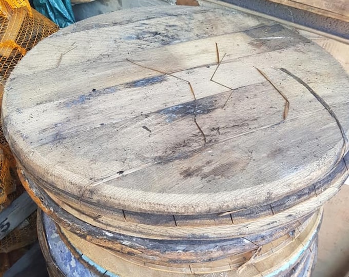 3 x Oak Barrel Lids / Tops / Heads from Whisky Bourbon Wine and Port Barrels / Casks - BUNG HOLE ENDS
