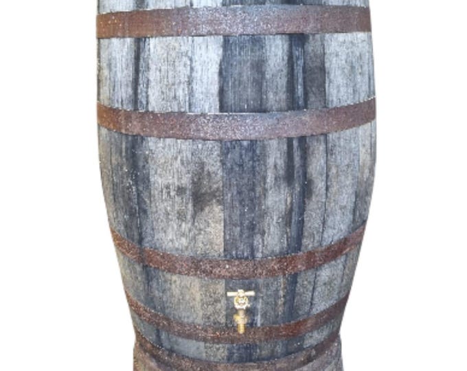 180 litre Rustic Oak Barrel Water Butt with Stand, lid & tap