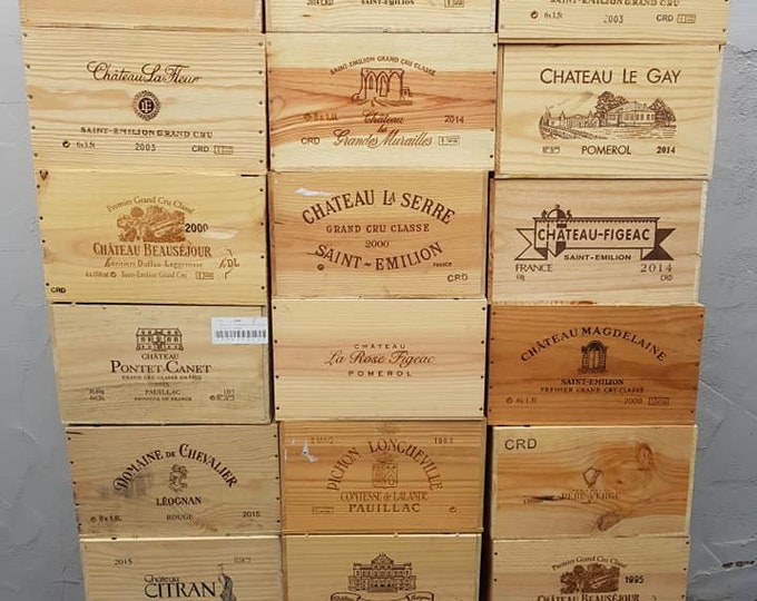 6 x FRENCH MAGNUM wooden wine box -Traditional  Box  / Crate / Storage unit Christmas Hamper