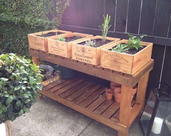 Caja De Vino De Madera Chateau Les Grands Chenes [Francia