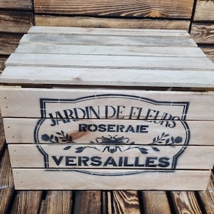 LA JARDIN De Fleurs FRANSK Rustik Retro Trä Äppellåda Förvaringslåda För Man Cave eller Honskjul