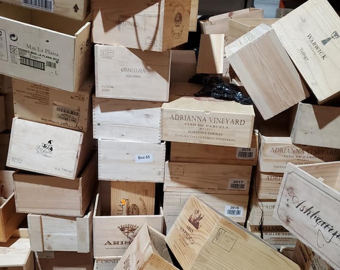 Pack of 6 Genuine WOODEN WINE BOXES - Ideal storage / crates - Cheapest price on Etsy!