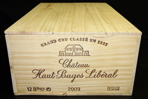 GRAND CRU CLASSE 12 Bottle French Wooden Wine Box - First Growth