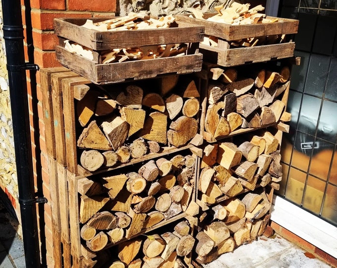LOG STORAGE UNIT - Fire Wood / Log Store / Timber / Wood Burner Bbq Firepit