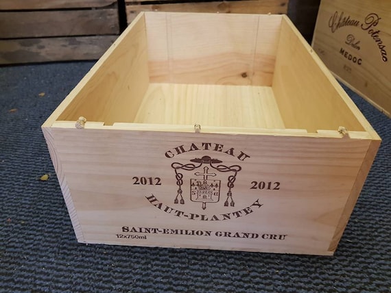 GRAND CRU CLASSE 12 Bottle French Wooden Wine Box - First Growth