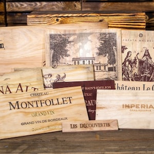 Assorted & Branded Wine Crate Panels (Wood Wine Box) Sides / Ends / Tops